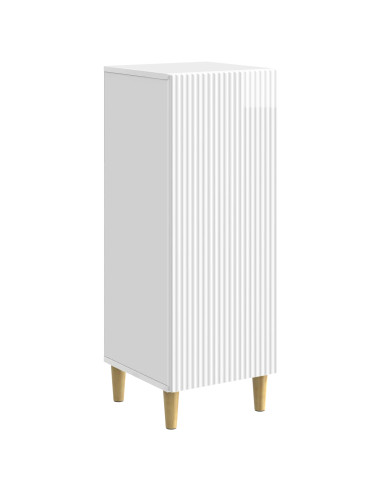 Credenza Bianco Lucido 33 x 34,5 x 90 cm Legno ingegnerizzato