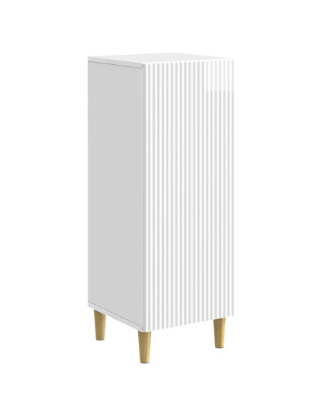 Credenza Bianco Lucido 33 x 34,5 x 90 cm Legno ingegnerizzato