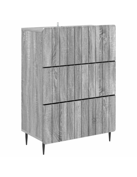 Mobile con Cassetti Grigio Sonoma 66 x 34,5 x 92 cm