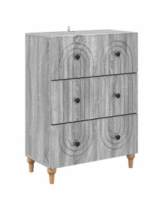 Mobile con Cassetti Grigio Sonoma 66 x 34,5 x 90 cm