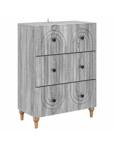 Mobile con Cassetti Grigio Sonoma 66 x 34,5 x 90 cm