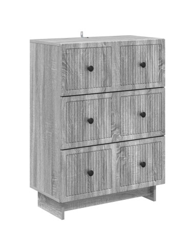 Mobile con Cassetti Grigio Sonoma 66 x 34,5 x 90 cm