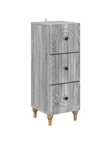 Mobile con Cassetti Grigio Sonoma 33 x 34,5 x 90 cm