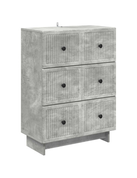 Mobile con Cassetti Grigio Cemento 66 x 34,5 x 90 cm