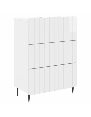 Mobile con Cassetti Bianco Lucido 66 x 34,5 x 92 cm