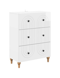 Mobile con Cassetti Bianco Lucido 66 x 34,5 x 90 cm