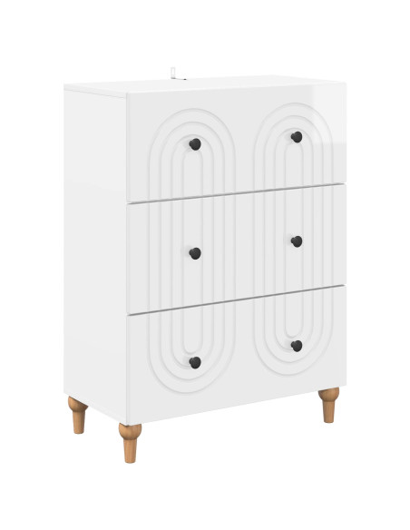 Mobile con Cassetti Bianco Lucido 66 x 34,5 x 90 cm