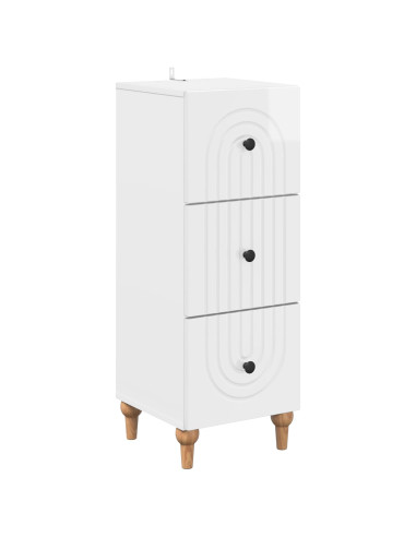 Mobile con Cassetti Bianco Lucido 33 x 34,5 x 90 cm