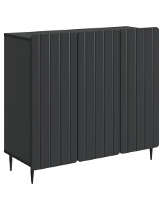 Credenza Nero 89 x 34,5 x 82 cm Legno ingegnerizzato