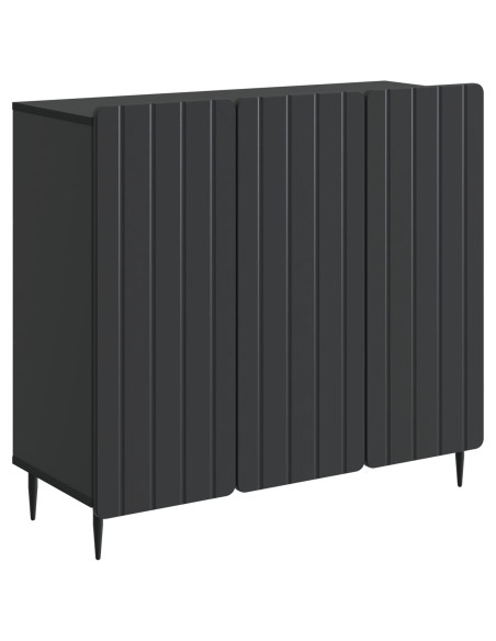 Credenza Nero 89 x 34,5 x 82 cm Legno ingegnerizzato