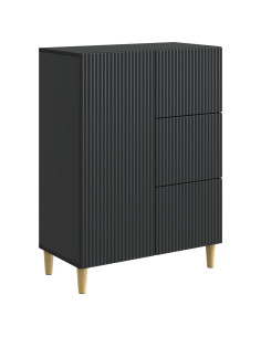 Credenza Nero 66 x 34,5 x 90 cm Legno ingegnerizzato