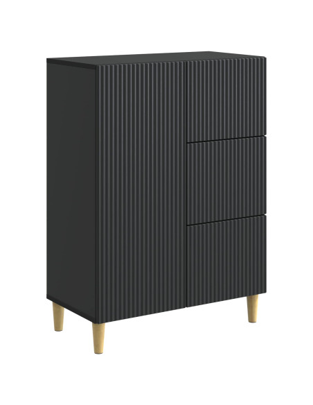 Credenza Nero 66 x 34,5 x 90 cm Legno ingegnerizzato