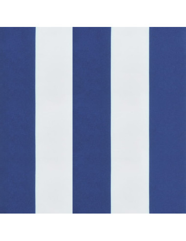 Cuscino Rotondo Righe Blu Bianche Ø 60x11 cm in Tessuto Oxford