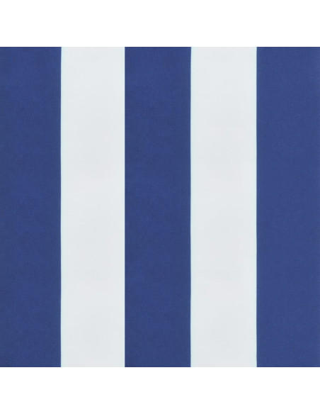 Cuscino Rotondo Righe Blu Bianche Ø 60x11 cm in Tessuto Oxford