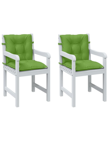 Cuscini Sedia Schiena Bassa 2 pz Verde Mélange 100x50x7 Tessuto