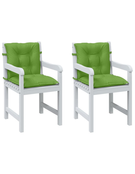 Cuscini Sedia Schiena Bassa 2 pz Verde Mélange 100x50x7 Tessuto