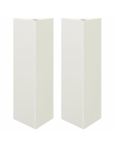 Fioriere 2 pz Bianche Triangolari 30x26x75 cm in Acciaio 2