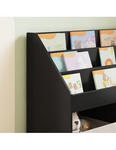Libreria per Bambini Nero 72,5 x 29,5 x 69 cm Legno multistrato