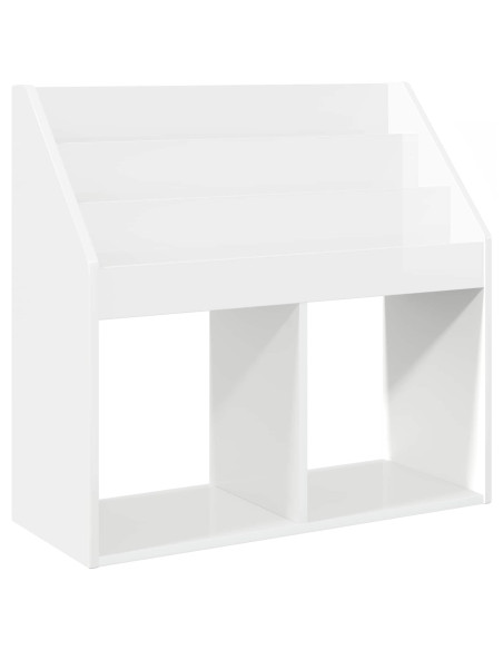 Libreria per Bambini Bianco Lucido 72,5 x 29,5 x 69 cm