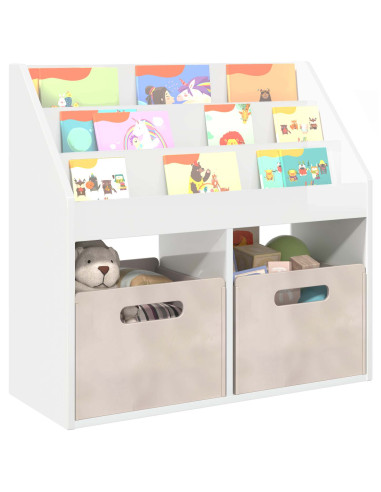 Libreria per Bambini Bianco Lucido 72,5 x 29,5 x 69 cm