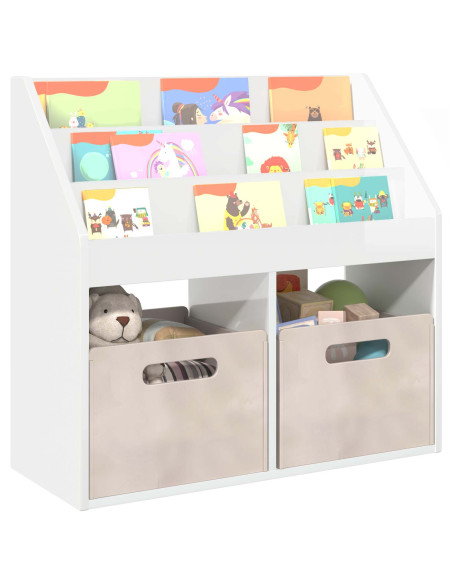 Libreria per Bambini Bianco Lucido 72,5 x 29,5 x 69 cm