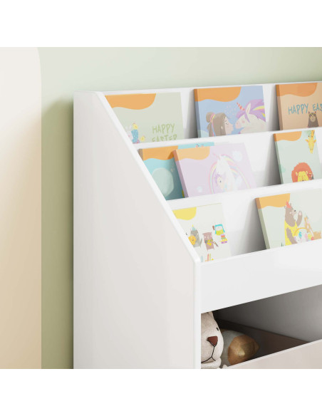 Libreria per Bambini Bianco Lucido 72,5 x 29,5 x 69 cm