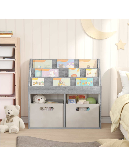 Libreria per Bambini Grigio Sonoma 72,5 x 29,5 x 69 cm