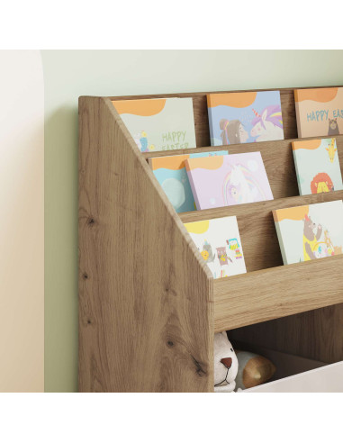 Libreria per Bambini Rovere artigianale 72,5 x 29,5 x 69 cm