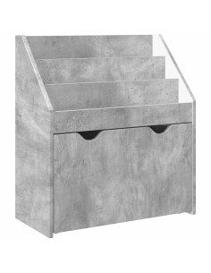 Libreria per Bambini Grigio cemento 60 x 29,5 x 69 cm 2