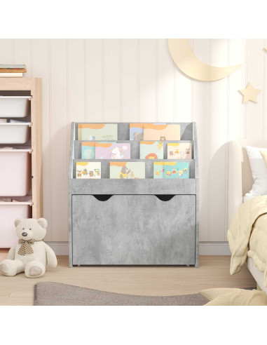 Libreria per Bambini Grigio cemento 60 x 29,5 x 69 cm