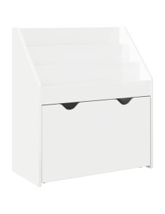 Libreria per Bambini Bianco Lucido 60 x 29,5 x 69 cm 2