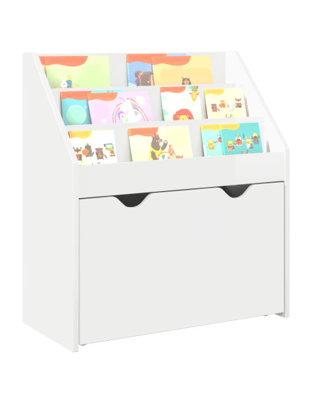 Libreria per Bambini Bianco Lucido 60 x 29,5 x 69 cm