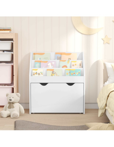 Libreria per Bambini Bianco Lucido 60 x 29,5 x 69 cm