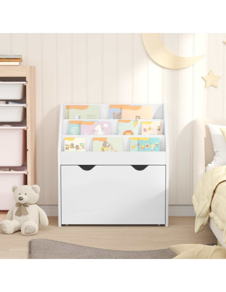 Libreria per Bambini Bianco Lucido 60 x 29,5 x 69 cm