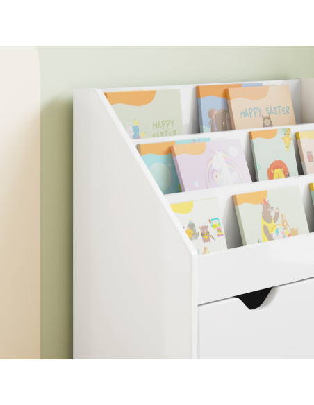 Libreria per Bambini Bianco Lucido 60 x 29,5 x 69 cm