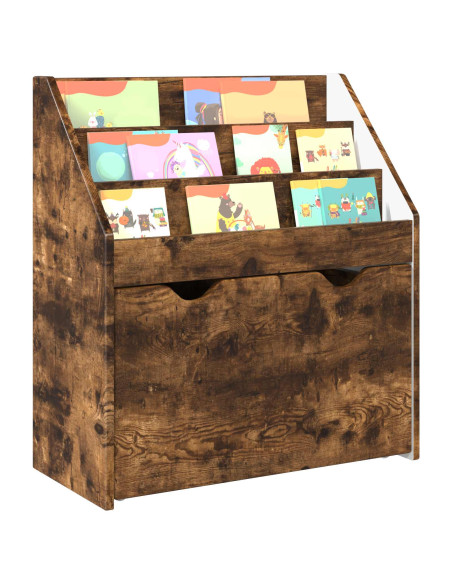 Libreria per Bambini con cassetto Rovere fumé 60 x 29,5 x 69 cm