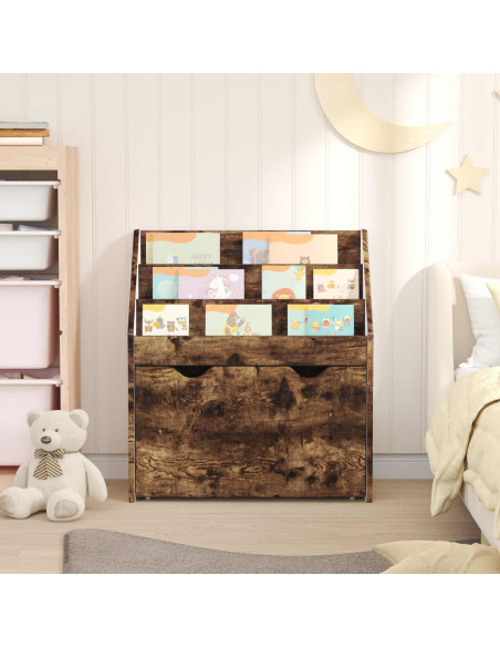 Libreria per Bambini con cassetto Rovere fumé 60 x 29,5 x 69 cm