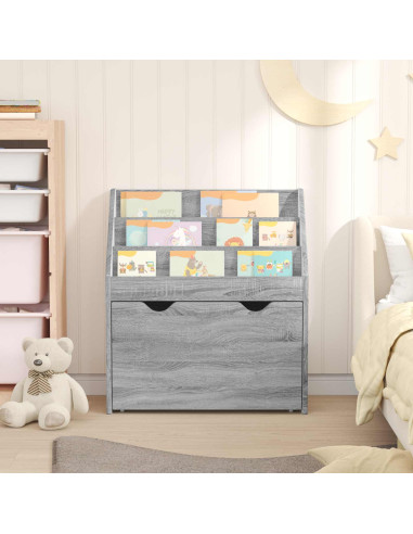 Libreria per Bambini Grigio Sonoma 60 x 29,5 x 69 cm