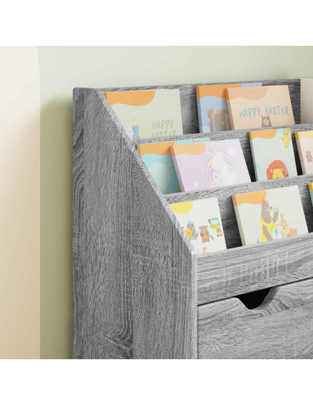 Libreria per Bambini Grigio Sonoma 60 x 29,5 x 69 cm