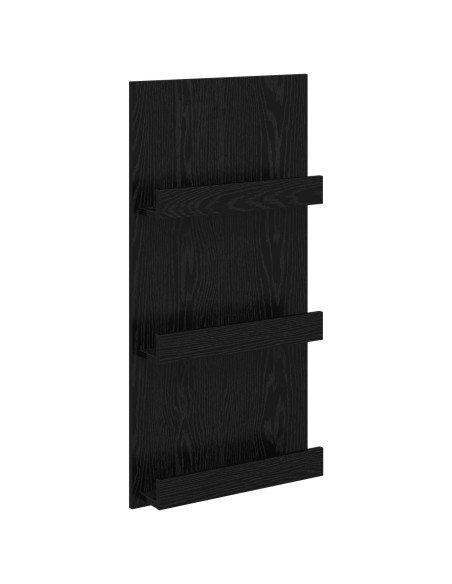 Scaffale per riviste Rovere Nero 51 x 11 x 102 cm
