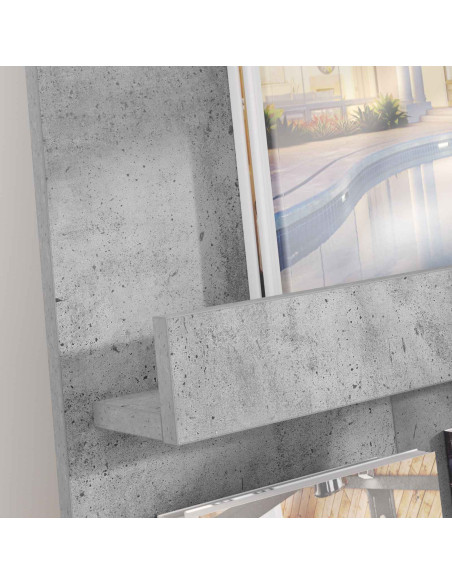 Scaffale per riviste Grigio cemento 51 x 11 x 102 cm