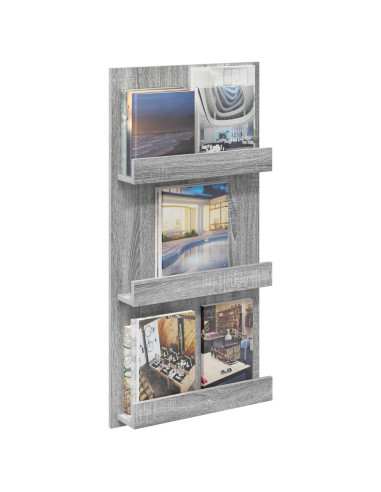 Scaffale per riviste Grigio Sonoma 51 x 11 x 102 cm