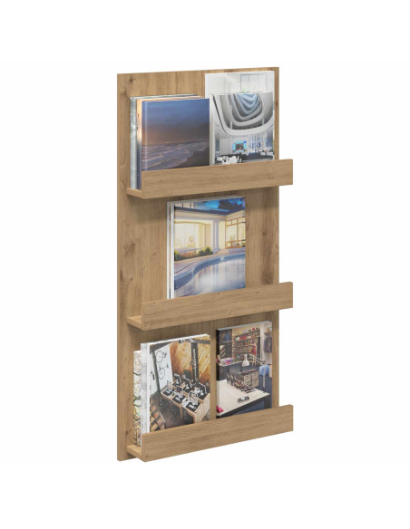 Scaffale per riviste Rovere artigianale 51 x 11 x 102 cm