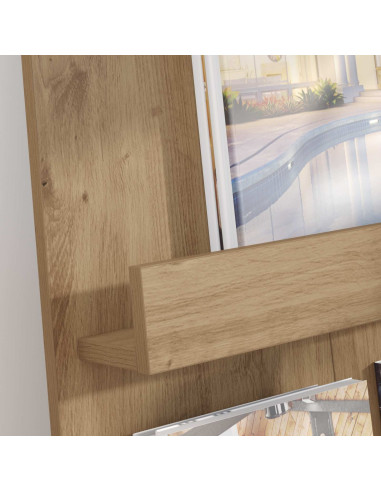 Scaffale per riviste Rovere artigianale 51 x 11 x 102 cm