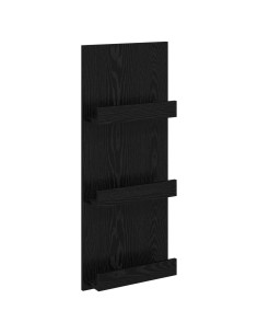 Scaffale per riviste Rovere Nero 43 x 11 x 102 cm 2