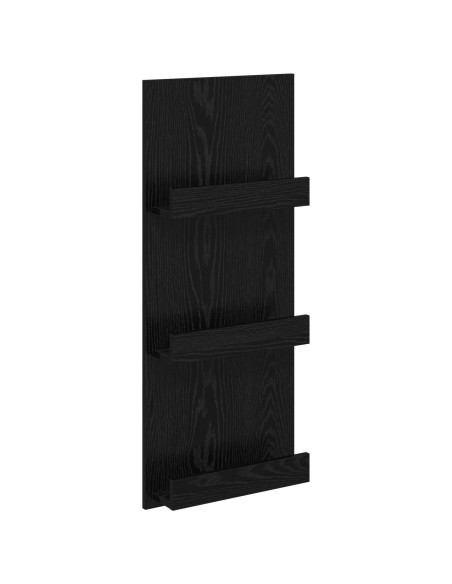 Scaffale per riviste Rovere Nero 43 x 11 x 102 cm