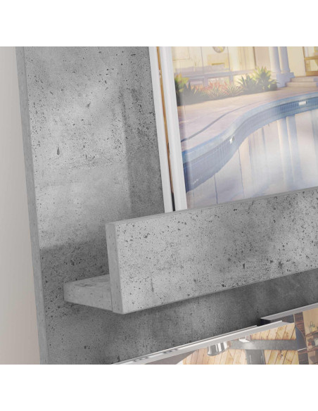 Scaffale per riviste Grigio cemento 43 x 11 x 102 cm