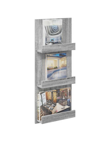 Scaffale per riviste Grigio Sonoma 43 x 11 x 102 cm
