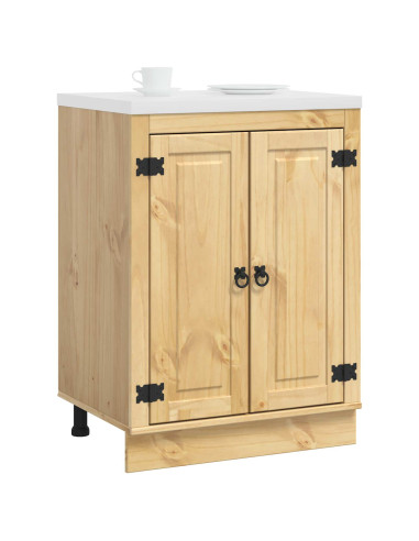 Armadietto con porta Miele 60 x 46 x 81,5 cm Pino massello