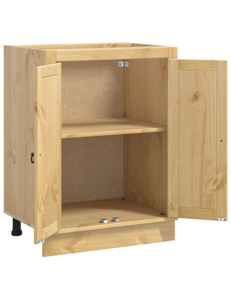 Armadietto con porta Miele 60 x 46 x 81,5 cm Pino massello